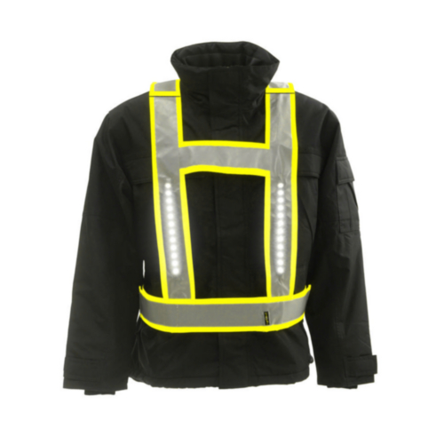 Light-Vest High visibility LED light vest Railway tear off backlight H-shape Fluorescent yellow S/XL