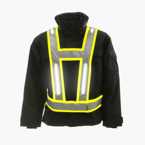 Light-Vest High visibility LED light vest Multi Pro V-shape Fluorescent yellow S/XL