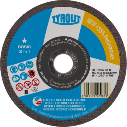 Tyrolit Cutting wheel 223000 178X3,0X22,23MM