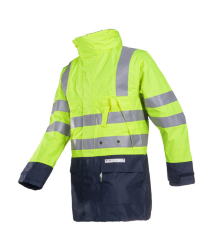 Sioen Hoge zichtbaarheid parka Winseler 3073 3073 Fluorescerend geel/marineblauw S