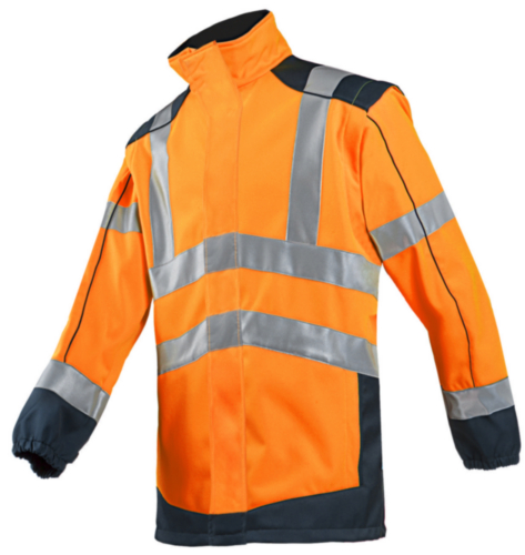 SIOE SOFTSHELL 167A FL.ORANJE/BLAUW S