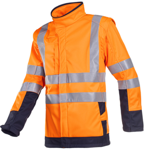 SIOE VESTE SOFTSHELL 9643 ORANGE/BLEU L