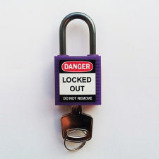 Brady Compact safe padlock 25MM SHA KD PURPLE 6PC