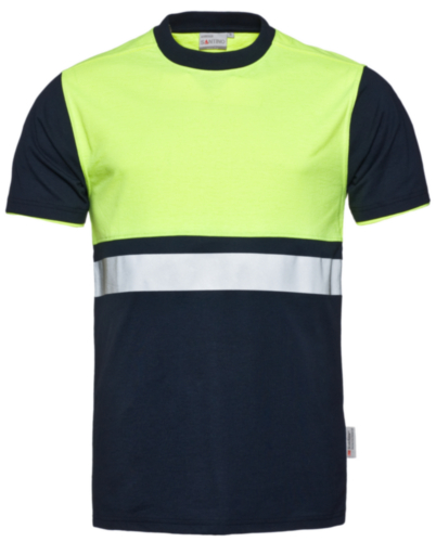 Santino Hoge zichtbaarheid t-shirt Hannover Fluorescerend geel/blauw L