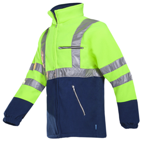 Sioen Hoge zichtbaarheid fleece jacket Kingley 497Z 497Z Fluorescerend geel/marineblauw XL