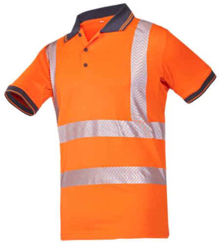 Sioen High visibility polo shirt Tiola 3881 Fluorescent orange 3XL