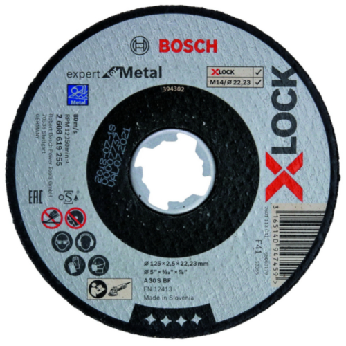 BOSCH X-LOCK Expert for Metal 125 x 2,5 x 22,23 recht doorslijpen