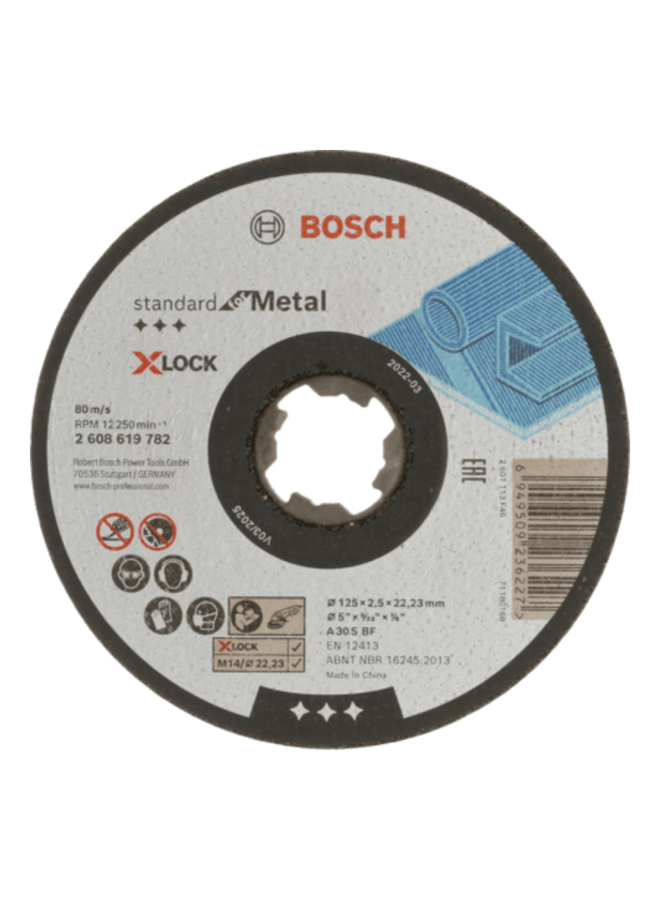 BOSCH X-LOCK CUT-OFF WHEEL STANDARD FOR METAL