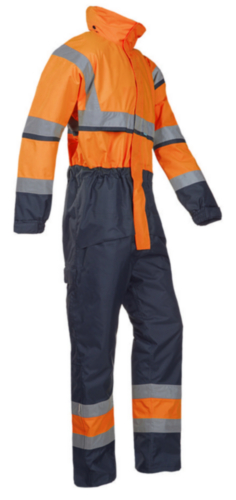 Sioen High visibility coverall Cabin 440A Fluorescent orange/Navy blue M
