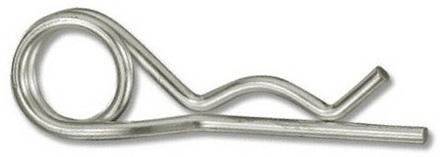 Spring cotter pin, double DIN ≈11024 Spring steel Zinc plated yellow passivated 4,5 (=4MM)