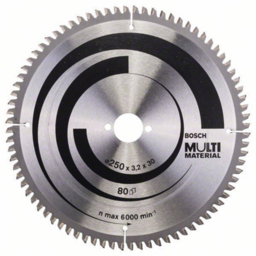 Bosch Hoja de sierra circular MULTIMAT 250X30 80T