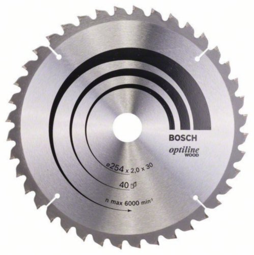 Bosch Hoja de sierra circular OPTILINE 254X30 40T