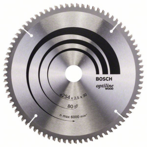 Bosch Circular saw blade OPTILINE 254X30 80T