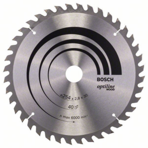 Bosch Circular saw blade OPTILINE 254X30 40T