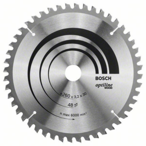 Bosch Circular saw blade OPTILINE 260X30 48T