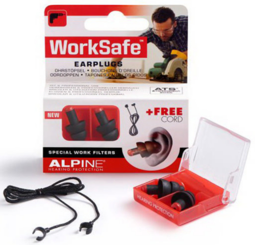 Alpine Earplugs Worksafe Black ZWART