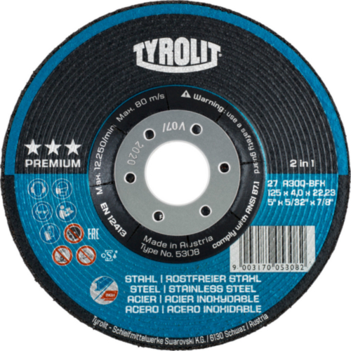 Tyrolit Deburring disc 34046131 125X7,0X22,23