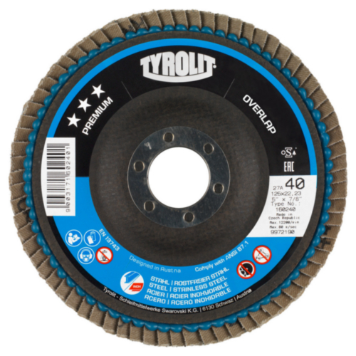 Tyrolit Flap disc 115X22,23 ZA40Q-B