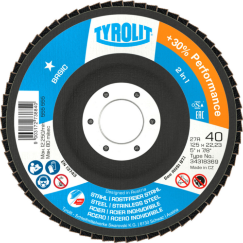 Tyrolit Flap disc 125X22,23 40