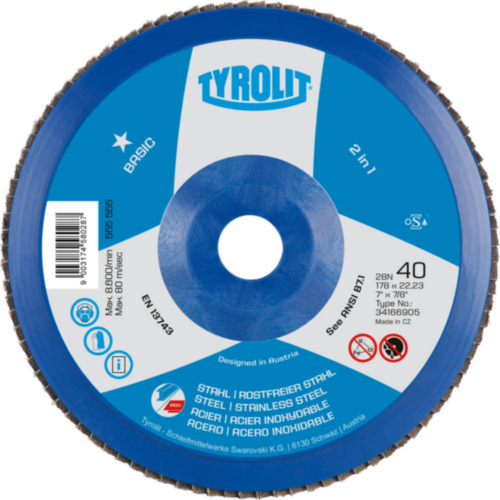 Tyrolit Flap disc 178X22,23 40