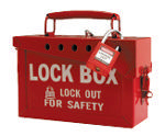 Brady Group lock box RED