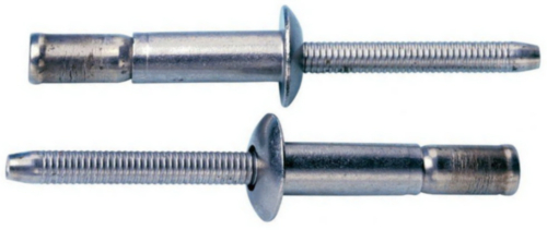 MONOBOLT Dome head open end blind rivet, high strength Zinc plated with thick Cr(III) passivation