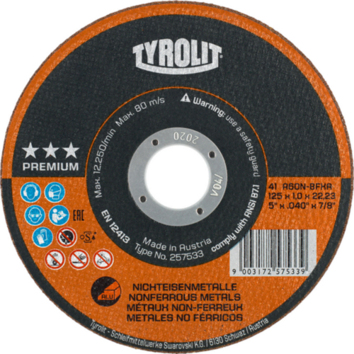 Tyrolit Cutting wheel 125X2,5X22,23