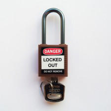 Brady Compact safe padlock 38MM SHA KD BROWN 6PC