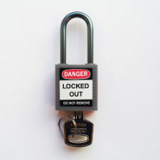 Brady Compact safe padlock 38MM SHA KD GREY 6PC