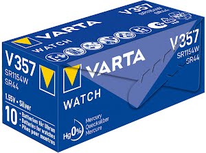 VARTA SILVER Coin V357, SR44 (Button Cell Battery, 1,55V) pack of 1