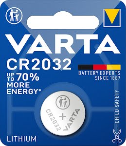 VARTA LITHIUM Coin CR2032 (Button Cell Battery, 3V) pack of 1