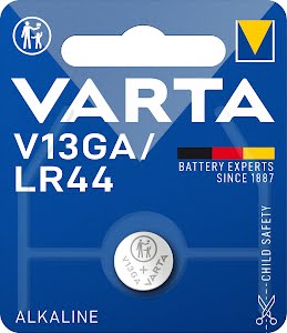 VARTA ALKALINE V13GA, LR44 (Special Battery, 1,5V) pack of 1