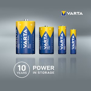 VARTA Industrial Pro, Alkaline Battery, AA, Mignon, LR6, 1,5V, 4-pack, Made in Germany