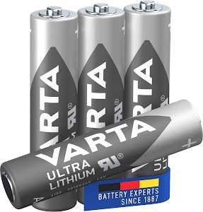 VARTA Ultra Lithium, Lithium Battery, AAA, Micro, FR10G445, 4-pack