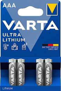 VARTA Ultra Lithium, Lithium Battery, AAA, Micro, FR10G445, 4-pack