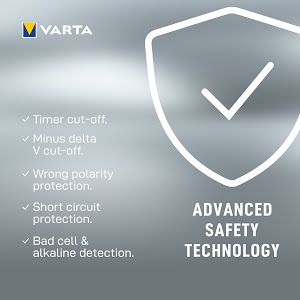 VARTA Eco charger AA & AAA (NiMH rechargeable batteries incl. AC adapter), 50% bioplastic, grey