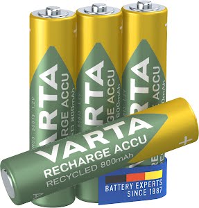 VART 4PC BATTERY RECHARGE AAA 800MAH