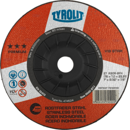 Tyrolit Deburring wheel 178X7,0X22,23