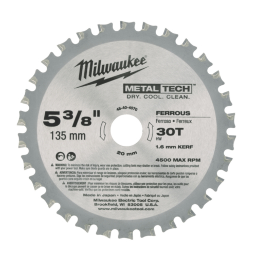 Milwaukee Hoja de sierra circular 135/20MM