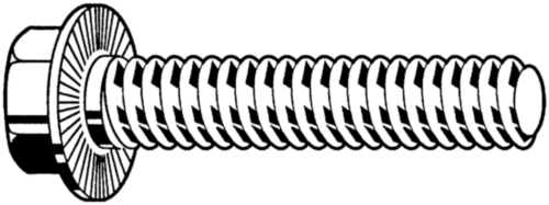 Zeskantflensbout zelfborgend met ribben DIN ≈6921 Staal Elektrolytisch verzinkt 100