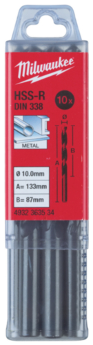 Milwaukee Metal drill bit 10X133MM(10PC)