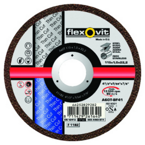 Flexovit Cutting wheel A46T 180X1,6X22,23