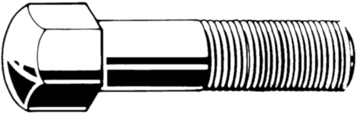 Track shoe bolt UNF Steel Plain 170.000 psi 3/4X2.1/4X29MM