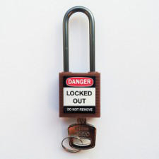 Brady Compact safe padlock 50MM SHA KD BROWN 6PC