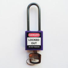 Brady Compact safe padlock 50MM SHA KD PURPLE 6PC