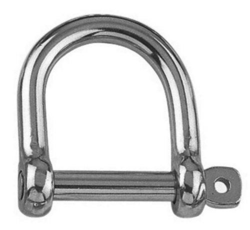 D-shackle wide Stainless steel A4 6MM