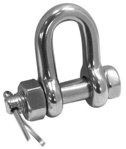 D-shackle with fastening bolt, forged Stainless steel A4 4,8MM