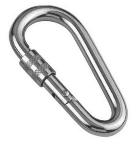 Spring hook with lock nut Stainless steel A4 10X100MM