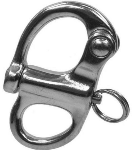 Fixed snap shackle Stainless steel A4 52MM