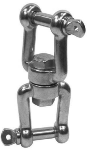Jaw & jaw swivel Stainless steel A4 19MM